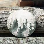 Forest Pattern Round Drink Coaster Set (4)