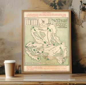 Vintage 1954 Masters Golf Club Wall Art