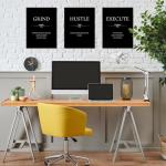 Motivational Wall Art for Men - 3 Piece Set
