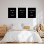 Motivational Wall Art for Men - 3 Piece Set