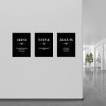 Motivational Wall Art for Men - 3 Piece Set