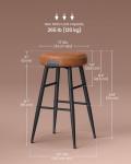 Mid-Century Modern Bar Stools Set of 2
