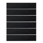 Non-Slip PVC Bar Rail Spill Mat Set of 6