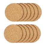 12 Pack Absorbent Cork Coasters for Drinks