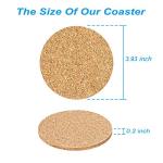 12 Pack Absorbent Cork Coasters for Drinks