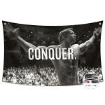 Funny Fitness Conquer Flag 3x5 Ft Man Cave Decor
