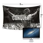 Funny Fitness Conquer Flag 3x5 Ft Man Cave Decor