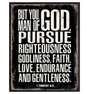 Masculine Christian Wall Art for Man Caves