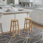 24-Inch Round Seat Natural Barstool