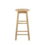 24-Inch Round Seat Natural Barstool