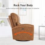 Power Swivel Rocker Recliner with USB Port