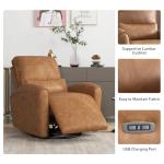 Power Swivel Rocker Recliner with USB Port