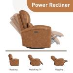 Power Swivel Rocker Recliner with USB Port
