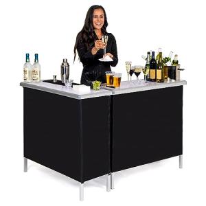 GoBar Portable Double Bar Table Set with Case