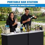 GoBar Portable Double Bar Table Set with Case