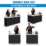 GoBar Portable Double Bar Table Set with Case