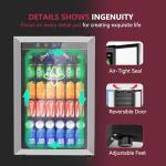 4.5 Cu.ft Mini Beverage Fridge with Adjustable Shelves