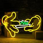 Neon Green Leaf Wall Sign for Man Cave