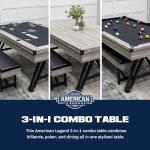 3-in-1 Pool, Poker, and Dining Table