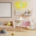 Neon Green Leaf Wall Sign for Man Cave
