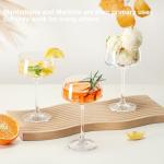 Set of 6 Premium Crystal Martini Glasses