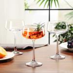 Set of 6 Premium Crystal Martini Glasses