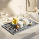 2 Pack Home Bar Drying Mats - Gray