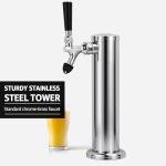 Beer Tap Tower for Kegerator - Stainless Steel