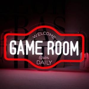 Game Room Neon Sign - Welcome Open Daily
