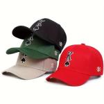 Poker Hat for Men with Embroidered Spades