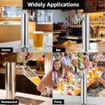 Beer Tap Tower for Kegerator - Stainless Steel