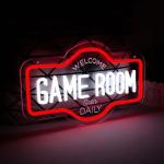 Game Room Neon Sign - Welcome Open Daily
