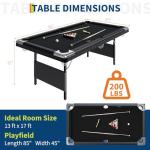 Portable 6-7 Ft Folding Pool Table for Man Cave