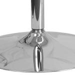 Round Glass Table with Chrome Base for Man Cave