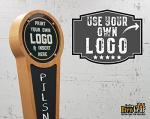 Personalized Chalkboard Beer Tap Handle - Cherry Wood