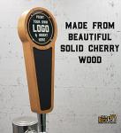 Personalized Chalkboard Beer Tap Handle - Cherry Wood