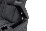 Charcoal Grey Italian Leather Power Recliner