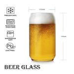 Set of 4 Can-Shaped 20 oz Beer Glasses