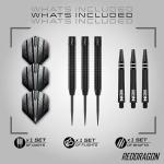 Red Dragon 22g Black Tungsten Darts Set