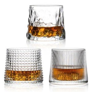 Set of 3 Old Fashioned Whiskey Glasses