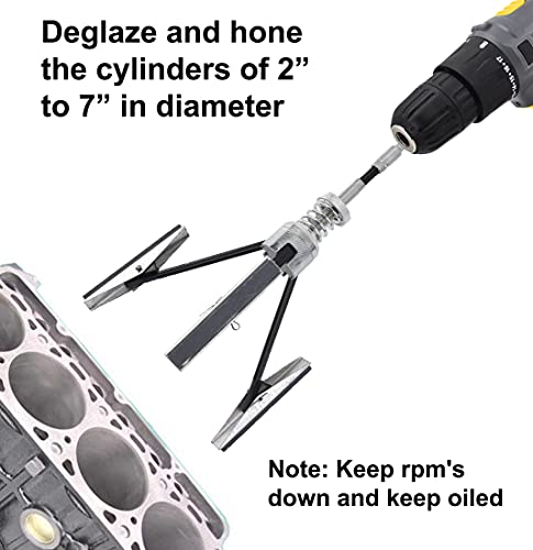 Engine Cylinder Hone Tool with Adjustable Deglazer