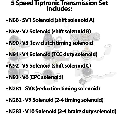 5 Speed Tiptronic Transmission Shift Solenoids for VW