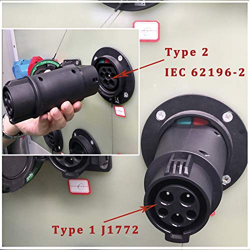 Youwoauto 32A SAE J1772 Type 2 EV Adapter