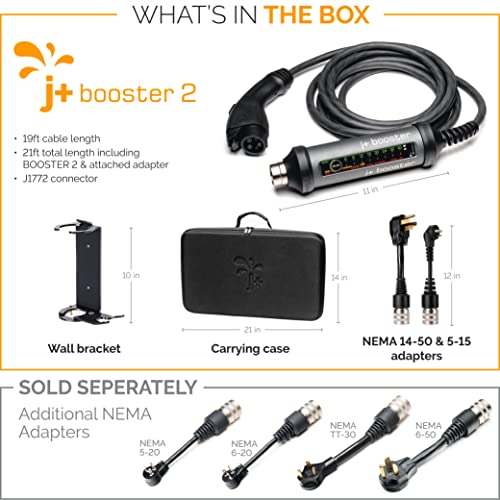 J+ Level 2 Portable EV Charger - 40 Amp