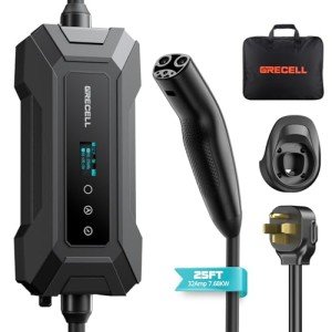 Portable Level 2 Tesla EV Charger with 25ft Cable