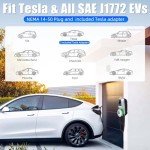 BHZD Level 2 EV Charger - 40Amp, 240V, 23Ft Cable