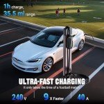 Compact 40A Portable EV Charger for Tesla