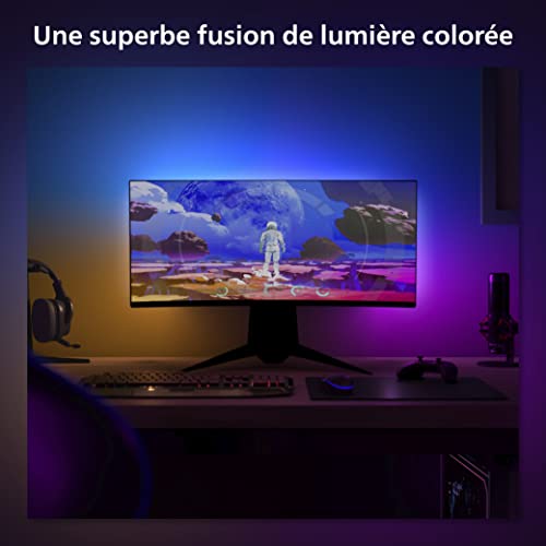 Philips Hue Play Gradient PC Lightstrip [for 32-34 Inch Screens] LED Smart Lighting. Sync for Entertainment, Gaming and Media