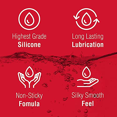 Swiss Navy Premium Silicone Based 6 Ounce Personal Lubricant & Anal Lubricant Gel Latex-Safe Long Lasting Personal Lubrication Sex Lube for Men Woman Couples, Works Underwater Paraben & Glycerin Free