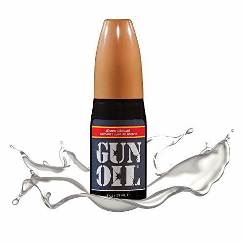 Gun Oil Silicone Based Lubricant 8 Ounce Personal Long-Lasting Sex Lube Condom & Latex-Safe Hypoallergenic Unscented No Residue Non Sticky Intimate Lubrication Works Underwater Couples, Men and Women